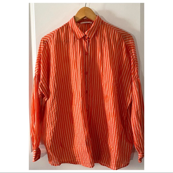 ▫️Sessun▫️Paraiso Coral Striped Cotton Shirt - Picture 5 of 7